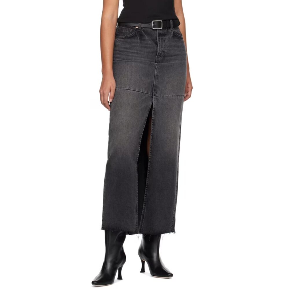 NEW Reformation Tazz Maxi Denim Skirt